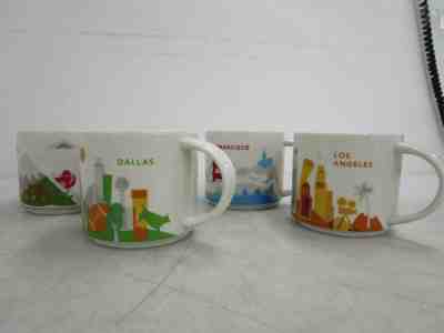 4x YOU ARE HERE Starbucks Collectible 14oz Mug LA San Francisco Dallas Portland - Sold on eBay Dec, 22nd 2019 for $17.50