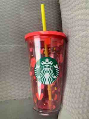 STARBUCKS VALENTINES DAY 2020 HEARTS 16 OZ TUMBLER IN HAND! - Sold on eBay Jan, 10th 2020 for $29.95