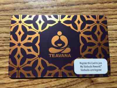 NEW TEAVANA STARBUCKS 2013 CHRISTMAS GIFT CARD STARBUCKS VERY HTF - Sold on eBay Jan, 6th 2020 for $19.99