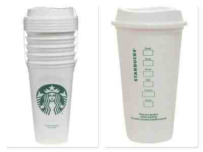 ?STARBUCKS 5 Reusable Recyclable TO-Go 16 oz Plastic BPA Free Coffee/Tea Cups ? - Sold on eBay Jan, 11th 2020 for $19.98