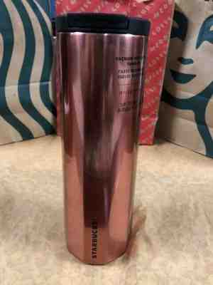 Brand New Starbucks 2019 Tumbler Rose Gold Hot Cold Cup for Holidays - Sold on eBay Jan, 11th 2020 for $17.85