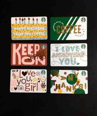 CANADA ???????? STARBUCKS " DIAMOND ????" MARKER GIFT CARD --- ( 6 PCS. ) -- NEW - Sold on eBay Jan, 11th 2020 for $17.99