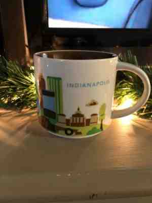 Starbucks You Are Here YAH Indianapolis Indiana 14 oz Coffee MUG Cup Retired - Sold on eBay Jan, 11th 2020 for $21.00