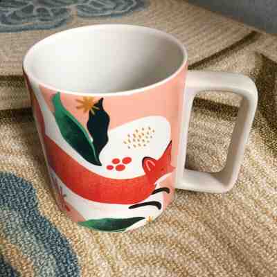 RARE 2019 Starbucks Holiday Red Pink Fox Ceramic Mug CHRISTMAS! 12 OZ New - Sold on eBay Jan, 11th 2020 for $19.95