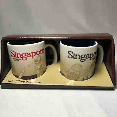 Starbucks Brand New Set of Two Demitasse Singapore Mini Coffee Mugs 2011 3oz - Sold on eBay Jan, 11th 2020 for $29.99