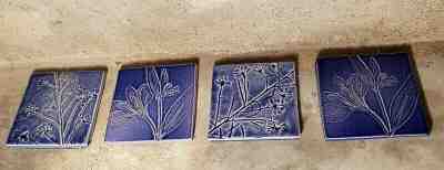 Rare Starbucks Coffee Company Pressed Flower Imprint Coaster Lot of (4) Coasters - Sold on eBay Jan, 11th 2020 for $46.00