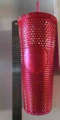 NEW Starbucks Venti Pink Stud Tumbler 2019 Cold Cup Holiday Christmas Collection - Sold on eBay Jan, 11th 2020 for $17.59