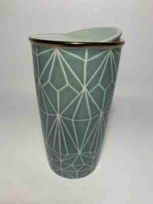 STARBUCKS - 2017 - Green Diamond - 12 oz Ceramic Double Wall Tumbler Travel - Sold on eBay Jan, 10th 2020 for $40.00