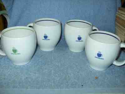 Starbucks 2003 Barista Mug SET of 4 Expresso Coffee Cup Abbey II Blue Green  - Sold on eBay Jan, 10th 2020 for $30.00