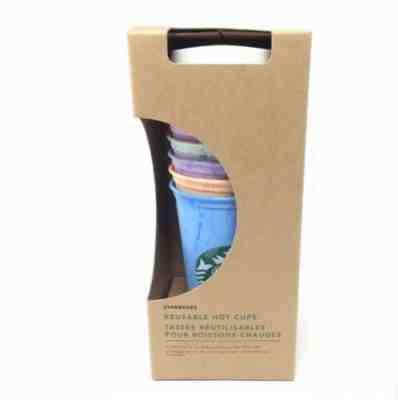 Starbucks 2019 Marble Reusable Hot Cups  New-6 Cups w/ 6 Lids RARE  16oz - Sold on eBay Jan, 10th 2020 for $23.99