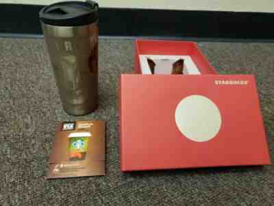 STARBUCKS COFFEE BRAND NEW IN BOX  LIMITED EDITION TRAVEL TUMBLER 16 fl oz New - Sold on eBay Jan, 10th 2020 for $24.95