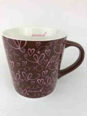 Starbucks Mug 2006 Sweet Flirt Collectible Brown & Pink Hearts Coffee Cup 17oz - Sold on eBay Jan, 10th 2020 for $18.56