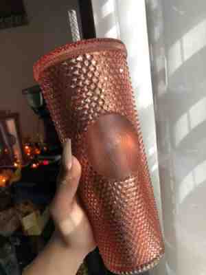 Starbucks Tumbler Rose Gold Studded Cold Cup 24 Oz - Sold on eBay Jan, 10th 2020 for $43.99