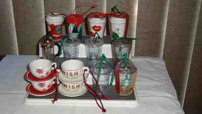 Lot of 14 Assorted STARBUCKS Christmas Tree Ornaments - Sold on eBay Jan, 4th 2020 for $99.99