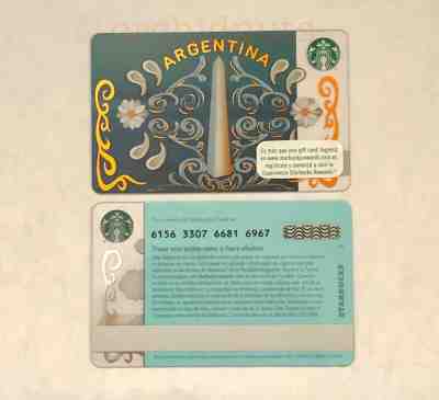 2019 STARBUCKS ARGENTINA OBELISK OBELISCO GIFT CARD VERY LIMITED - Sold on eBay Jan, 4th 2020 for $19.99
