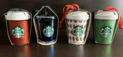 2019 Starbucks Ceramic Cup Ornaments Black Luster, Red Glitter, Merry,Green ALL - Sold on eBay Jan, 3rd 2020 for $25.99