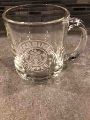 Starbucks Clear Glass Mug Cup 12 Oz Coffee Tea Siren Mermaid Logo Handle US - Sold on eBay Jan, 2nd 2020 for $19.99