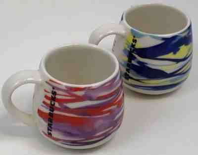 2 Starbucks 3 oz Espresso Demi Mugs Watercolor Demitasse Cups - Sold on eBay Jan, 11th 2020 for $25.50
