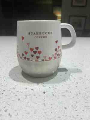 Starbucks Mug Hearts Balloons Ceramic Stainless Steel Cup 14 oz Red Pink 2007 - Sold on eBay Jan, 12th 2020 for $19.99