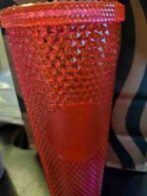 NEW STARBUCKS 2019 Neon Pink Studded Cold Cup Tumbler Christmas HOLIDAY In Hand - Sold on eBay Jan, 12th 2020 for $19.00