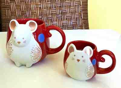 Starbucks 2020 Chinese Lunar Year of Rat ZODiACb12 oz+ 3 oz Mug SET - Sold on eBay Jan, 12th 2020 for $45.00