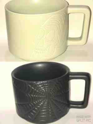 Starbucks Halloween 2019 Skull & Spiderweb - Set Of 2 Coffee Mugs - Sold on eBay Jan, 12th 2020 for $25.00