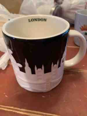 Starbucks London Relief Mug Collector Series Black and White Coffee Cup 2011 - Sold on eBay Jan, 12th 2020 for $35.00
