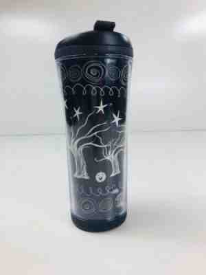 STARBUCKS 2007 BLACK & WHITE HALLOWEEN PUMPKINS TREES 16 OZ TRAVEL TUMBLERS - Sold on eBay Jan, 12th 2020 for $19.99