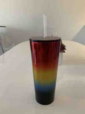 Starbucks Summer 2019 tumbler RARE sold out rainbow metal pride festival - Sold on eBay Jan, 12th 2020 for $25.00