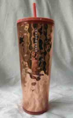 Starbucks Rose Gold Pink Mirror Reflective 2019 Holiday Venti Tumbler 24oz Cup - Sold on eBay Jan, 12th 2020 for $23.99