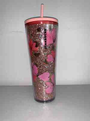 ??????New! STARBUCKS Valentines 2020 TUMBLER HEARTS 24 OZ Cups Glitter ?????? - Sold on eBay Jan, 12th 2020 for $26.49
