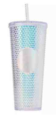 Starbucks Platinum Iridescent Studded Cold Cup Tumbler 2019 Holiday NEW SOLD OUT - Sold on eBay Jan, 12th 2020 for $29.99