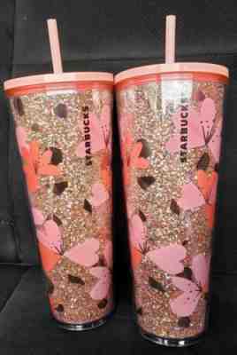 ???? STARBUCKS VALENTINES TUMBLER BRAND NEW 2020 GLITTER HEARTS CUP SIPPER - Sold on eBay Jan, 12th 2020 for $39.95