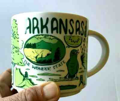 Starbucks BEEN THERE SERIES Arkansas 14 oz - New Ceramic Mug w/Box (Box Damaged) - Sold on eBay Jan, 12th 2020 for $23.99