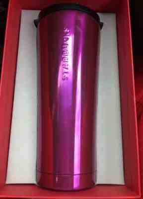2015 Starbucks Metallic Fuchsia Pink Stainless Travel Cup Coffee 16oz New - Sold on eBay Jan, 12th 2020 for $25.00