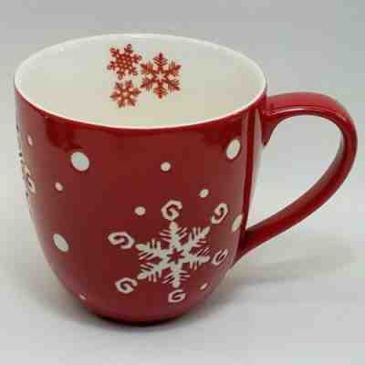 Starbucks Coffee 2007 Christmas Holiday 16oz Red/White Embossed SNOWFLAKE  Mug - Sold on eBay Jan, 12th 2020 for $24.99