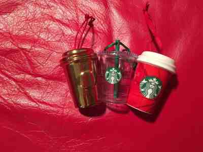 Starbucks Christmas Ornament Lot of 3 Holiday 2014 - Sold on eBay Jan, 12th 2020 for $15.50
