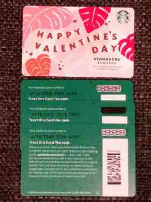 Rare black PIN covering: 2020 Starbucks Valentine's Day Gift Card Set Print Mark - Sold on eBay Jan, 12th 2020 for $19.95