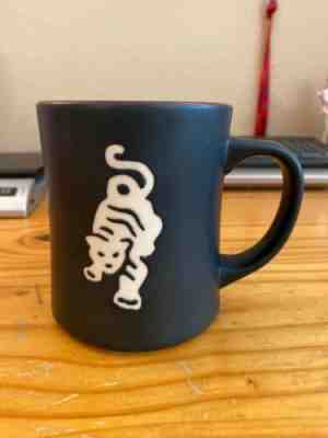 STARBUCKS 2012 SUMATRA TIGER COFFEE MUG MATTE BLACK MAROON CERAMIC CUP 16oz  - Sold on eBay Jan, 12th 2020 for $16.79