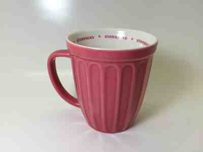 Starbucks 2006 ribbed fluted coffee tea mug cup rose pink 16oz - Sold on eBay Jan, 11th 2020 for $19.99