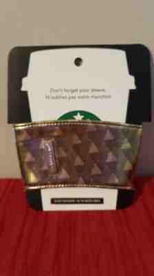 Starbucks Reusable Christmas Gold Hot Cup Sleeve 2013 HTF  - Sold on eBay Jan, 11th 2020 for $29.99