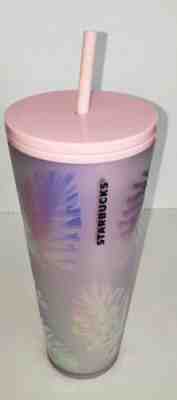 Starbucks New Holiday Iridescent Rose Gold PINK Pine Cone Tumbler 24oz Cold Cup - Sold on eBay Jan, 11th 2020 for $26.90