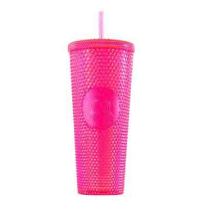 NEW Starbucks Christmas Holiday Hot Pink Studded Venti Tumbler Cup 2019  - Sold on eBay Jan, 11th 2020 for $24.99