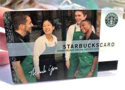 STARBUCKS Gift Card Shareholder Special Edition 2006 MINT Old Logo Zero Balance - Sold on eBay Jan, 11th 2020 for $50.00