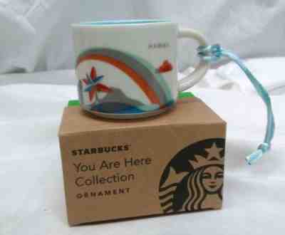 Starbucks 2oz Demitasse Hawaii YAH You Are Here Mini mug Ornament Espresso Cup - Sold on eBay Jan, 11th 2020 for $19.99