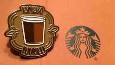 Rare Starbucks Partner Apron Pin     Espresso Yourself - Sold on eBay Jan, 11th 2020 for $39.95