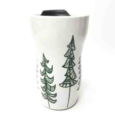 Starbucks Lattice Ceramic Double Wall Evergreen Trees Tumbler Mug 9 oz 2015 NEW - Sold on eBay Jan, 11th 2020 for $23.96