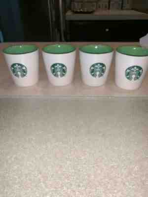 Lot of 4 2011 Starbucks Ceramic Espresso Shot Partners Exclusive Green Interior. - Sold on eBay Jan, 11th 2020 for $16.00
