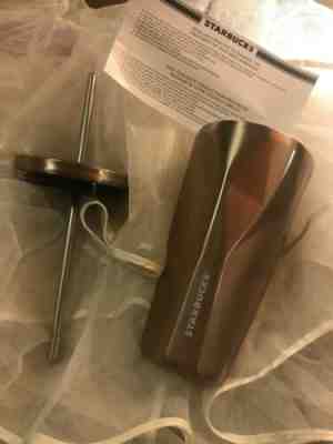 Rare NOS Vintage Starbucks Cup Rose Gold Metallic Travel Stainless 24oz Rare - Sold on eBay Jan, 11th 2020 for $35.00