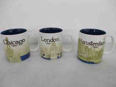 Starbucks Collectors Mugs Chicago Amsterdam London - Sold on eBay Jan, 11th 2020 for $27.00